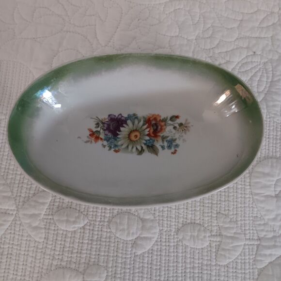 Greiner & Herda Oberkotzau GHO Bavarian Lusterware Oval Porcelain Dish - Picture 4 of 8